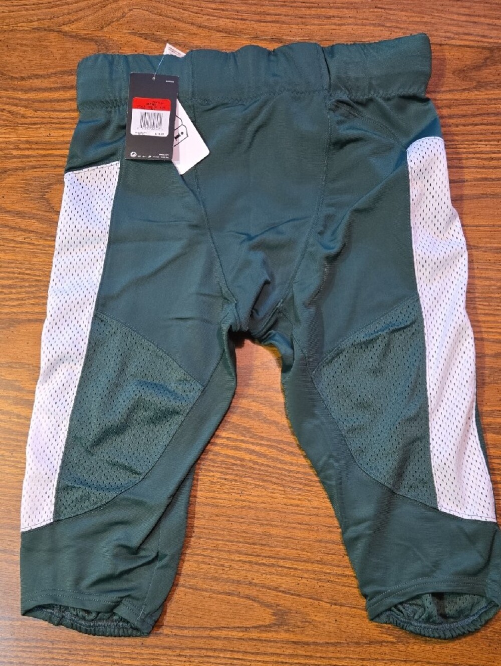 Nike Mens Dark Green Athletic Pants with White Side Panels - Picture 2 of 2